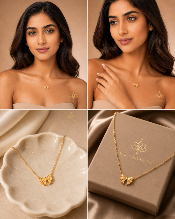 Bow Gold Pendant