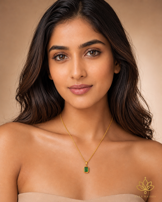 Green Geometric Pendant