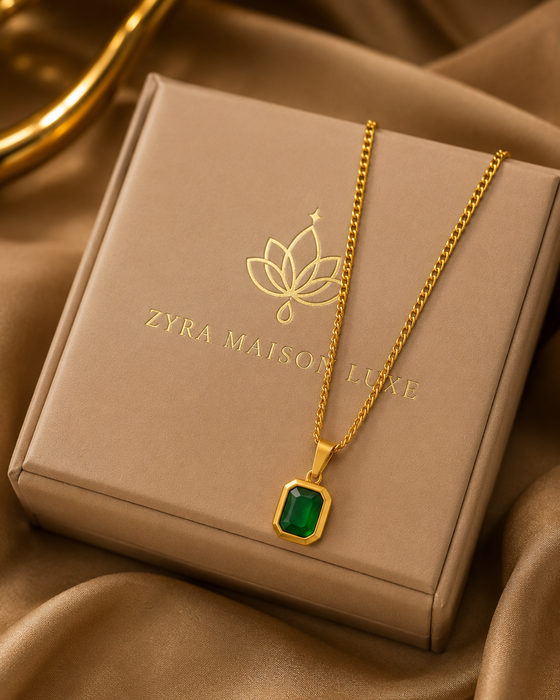 Green Geometric Pendant