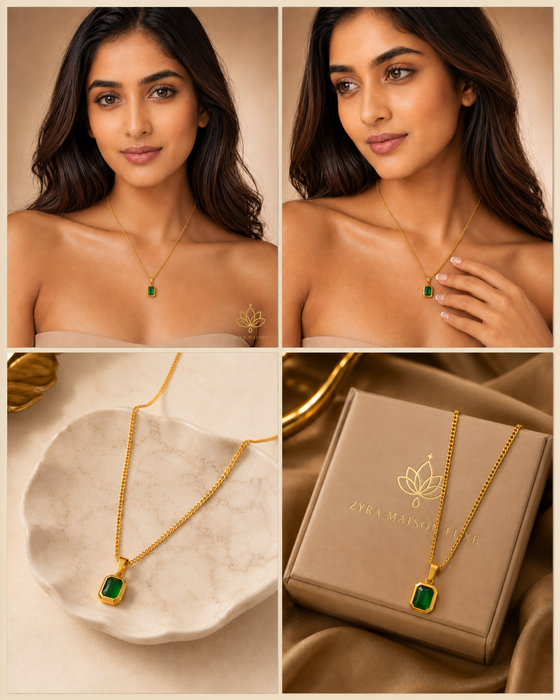 Green Geometric Pendant