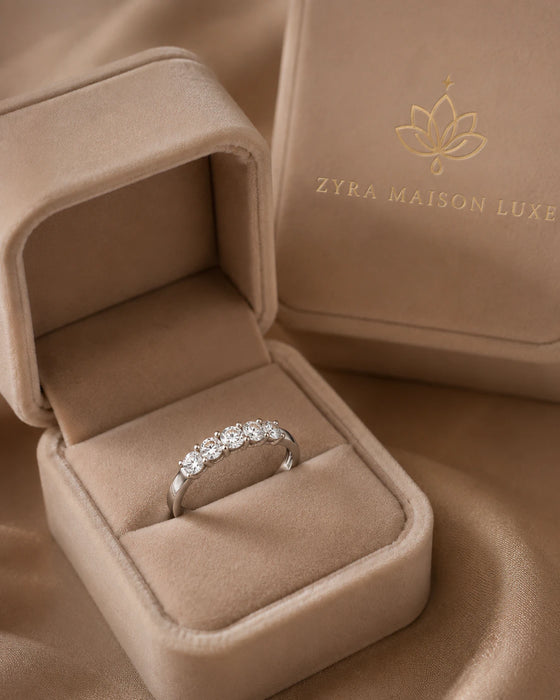Silver Plated AD Round Cut Ring