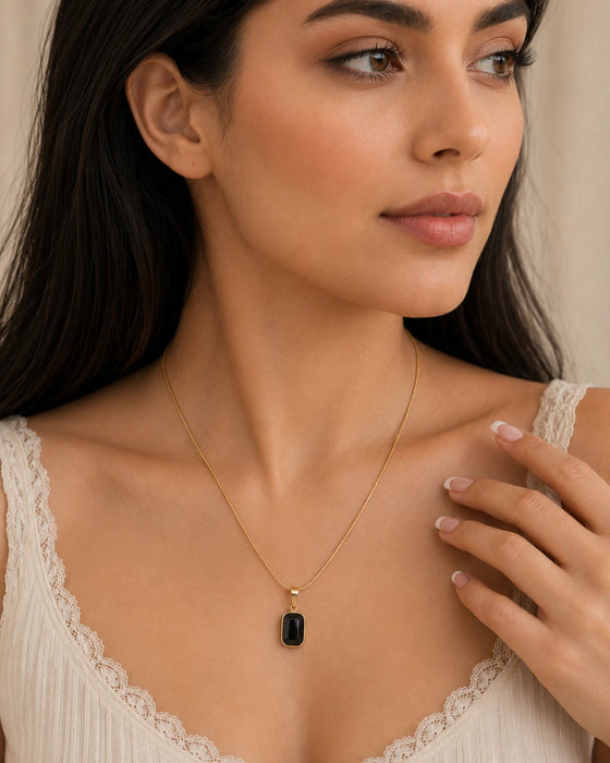 Black Pendant Necklace