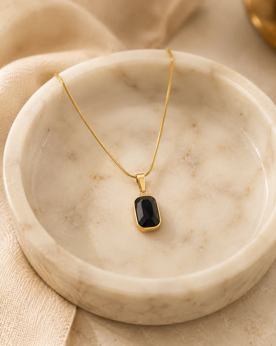 Black Pendant Necklace