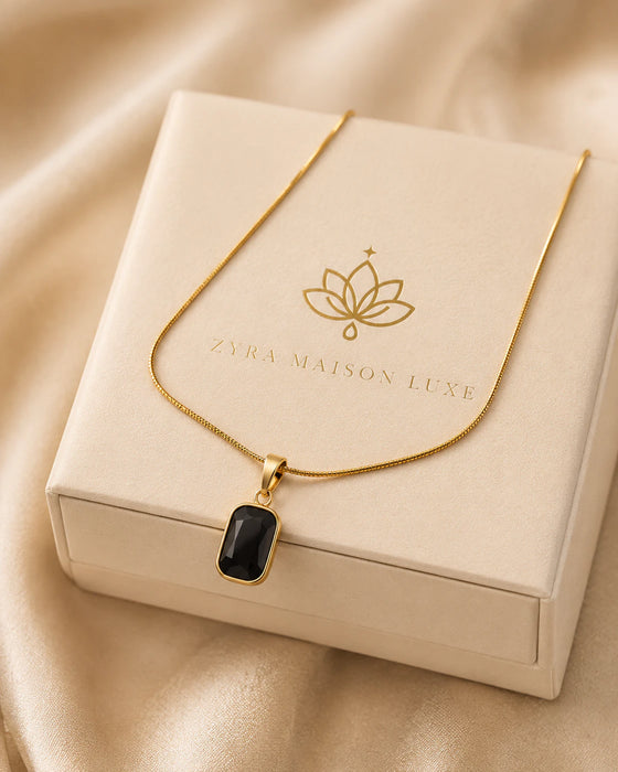 Black Pendant Necklace