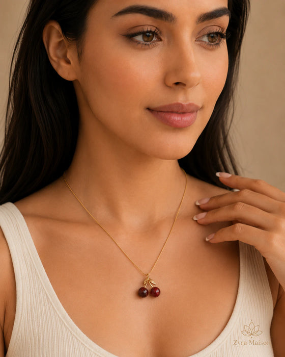 Cherry Pendant Necklace