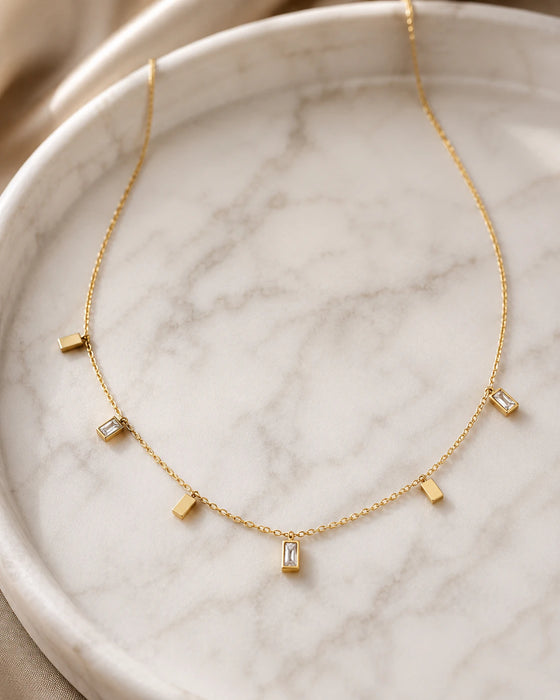 Rectangle Crystal Necklace