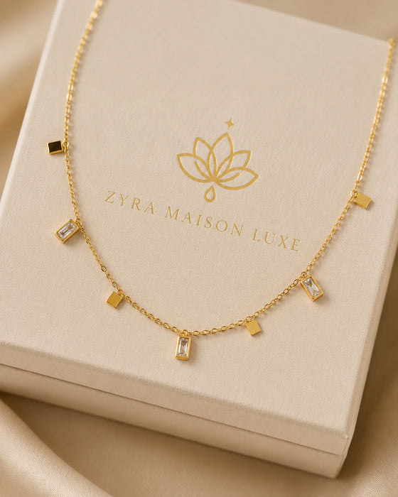 Rectangle Crystal Necklace