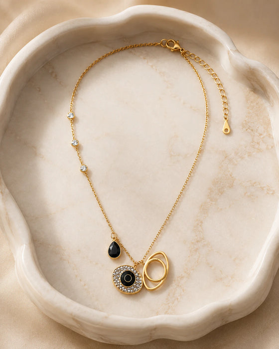 Evil Eye Charm Pendant Necklace for Women