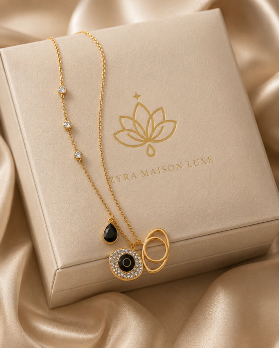 Evil Eye Charm Pendant Necklace for Women