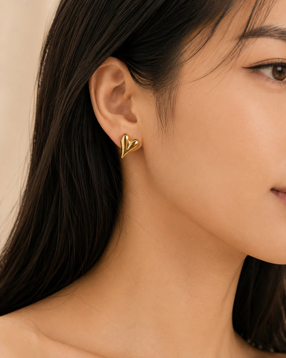 Heart Gold Earrings