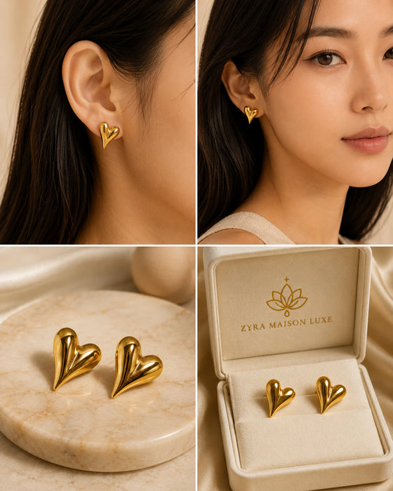 Heart Gold Earrings