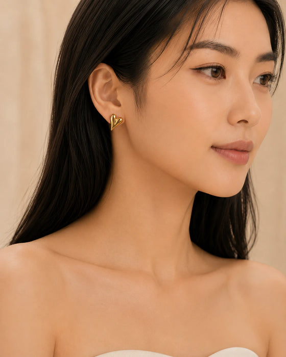 Heart Gold Earrings