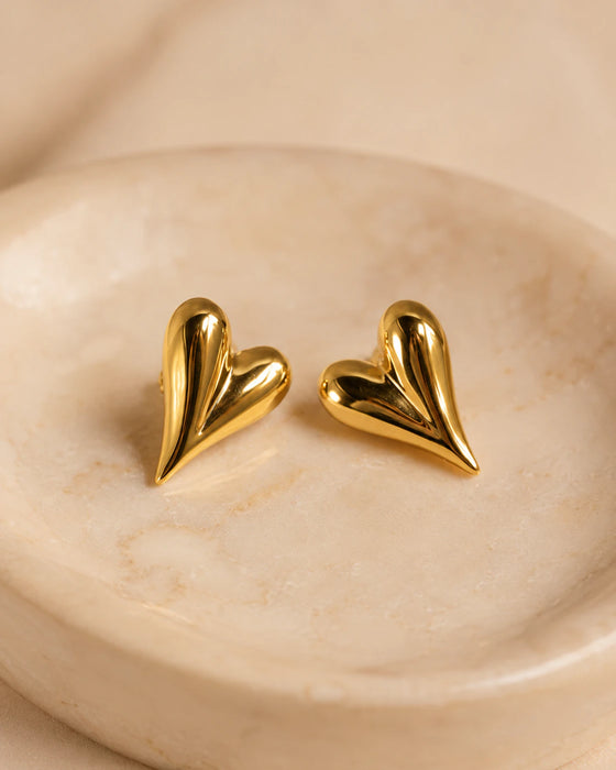 Heart Gold Earrings