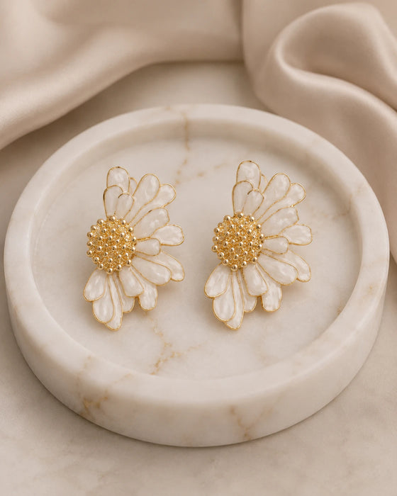 Korean Daisy Flower Earrings