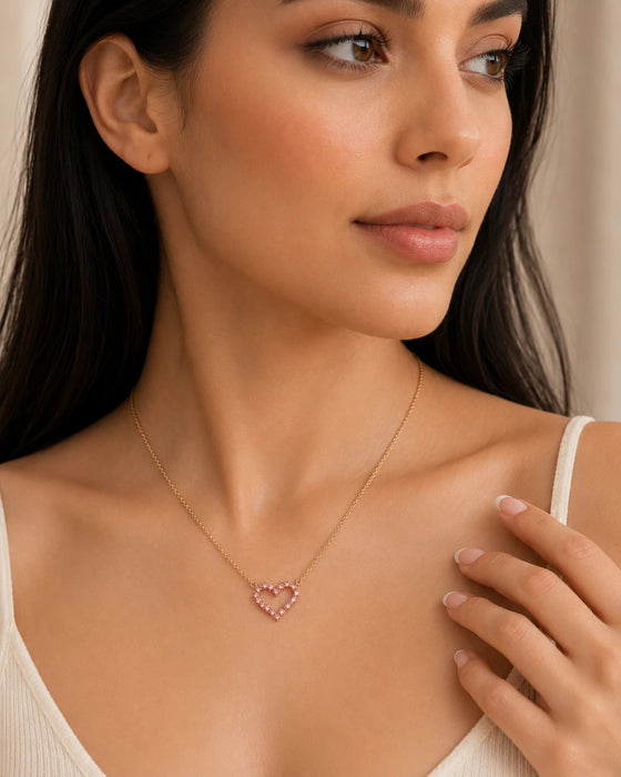 Pink Heart Necklace