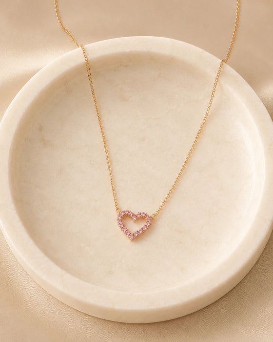 Pink Heart Necklace