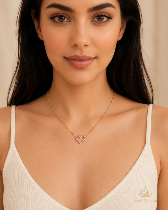 Pink Heart Necklace