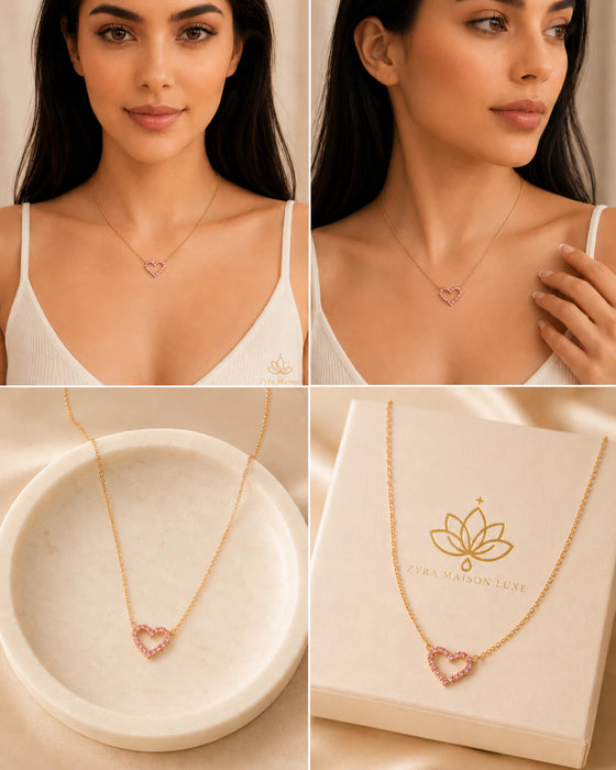Pink Heart Necklace