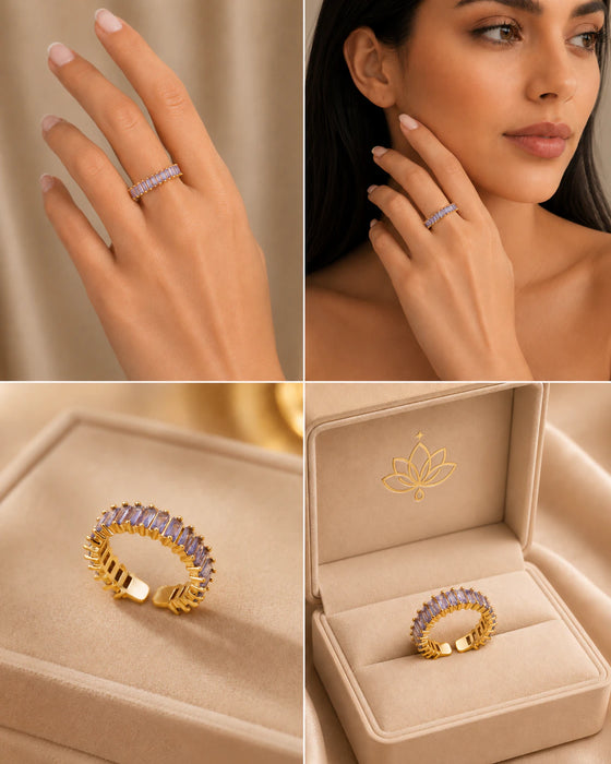 Purple Adjustable Ring