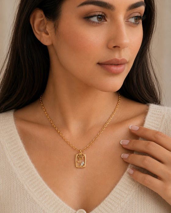 Rose Pendant Necklace