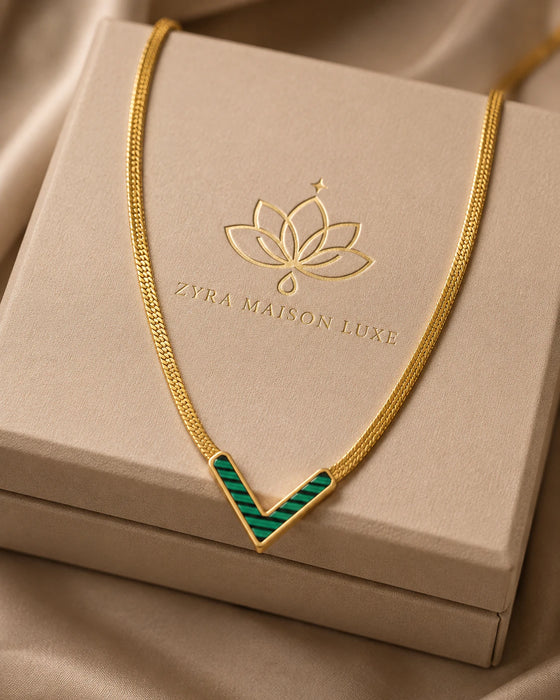 Green V Necklace